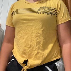 yellow california crop top